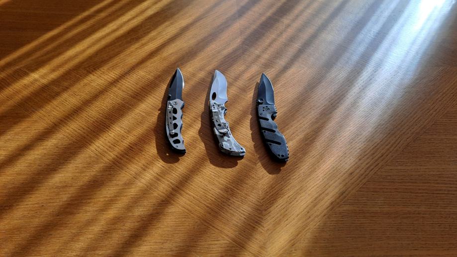 3 Inox Žepni Noži brez znamke