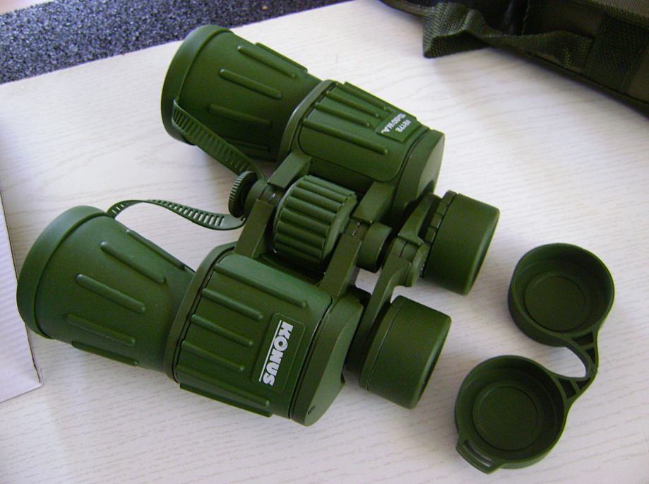 Binocolo KONUSARMY 10x50 W.a. Con Prismi BAK.4 E Trattamento Multistrato – Grandangolare E Resistente, Per Uso Militare