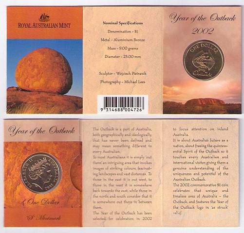 AVSTRALIJA - 1$ 2002 Year of the Outback mint S UNC