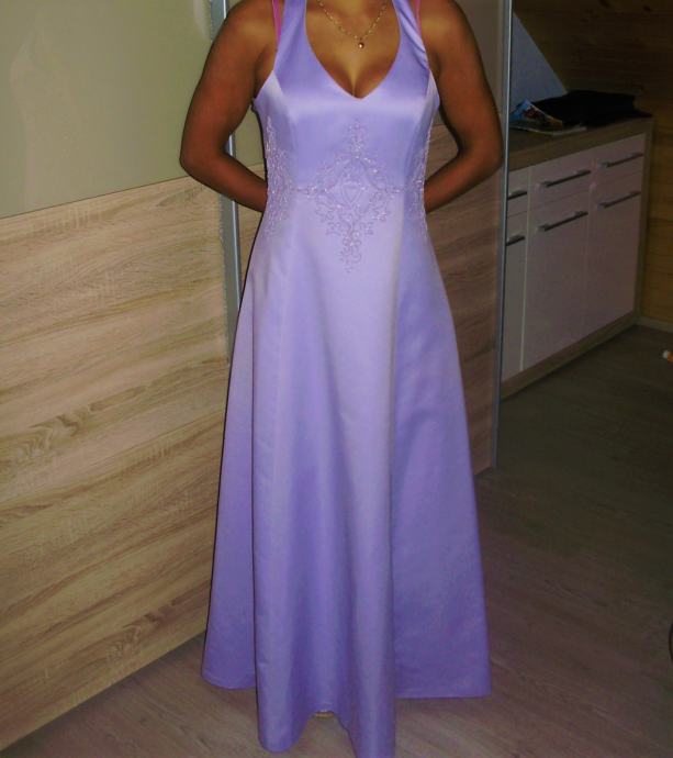 Maturantska obleka, svetlo vijolična, št. 40, 1x nošena, ohranjena