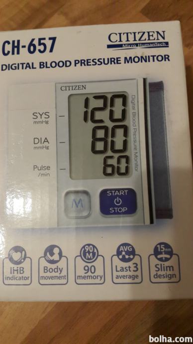 Zapestni merilnik krvnega tlaka Citizen prodam