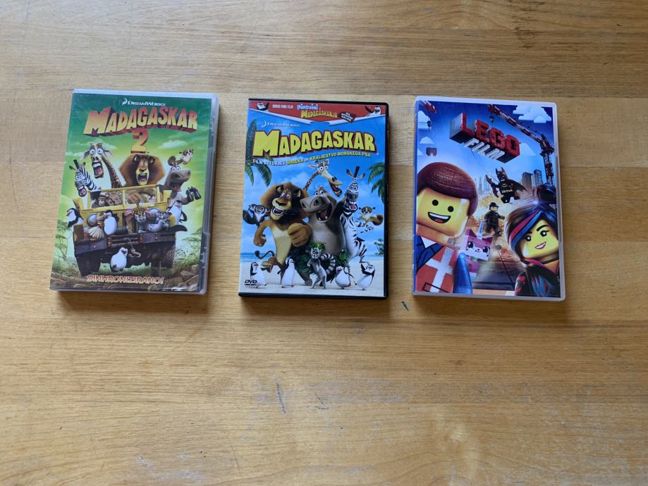 DVD-ji Madagaskar in Lego Movie