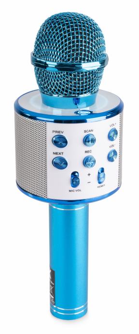 MAX KM01 BLUE Karaoke mikrofon mikrofoni z zvočnikom