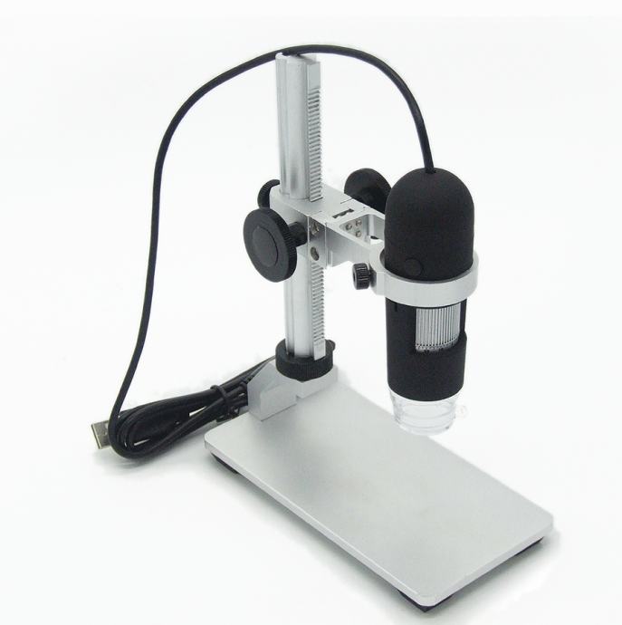 Mikroskop digitalni USB model do 1600 x povečava z kovinskim stojalom.