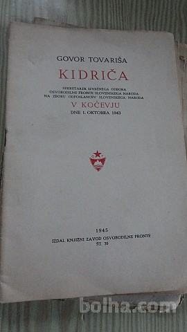 GOVOR TOV.KIDRIČA V KOČEVJU 1943