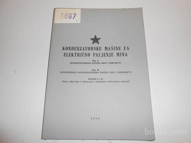 JNA knjiga mašine- strojčki za vžig min in eksploziva 1968