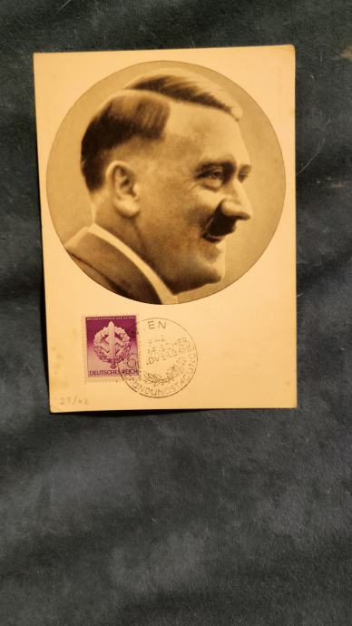 Razglednica 3.reich(motiv portret Hitlerja)