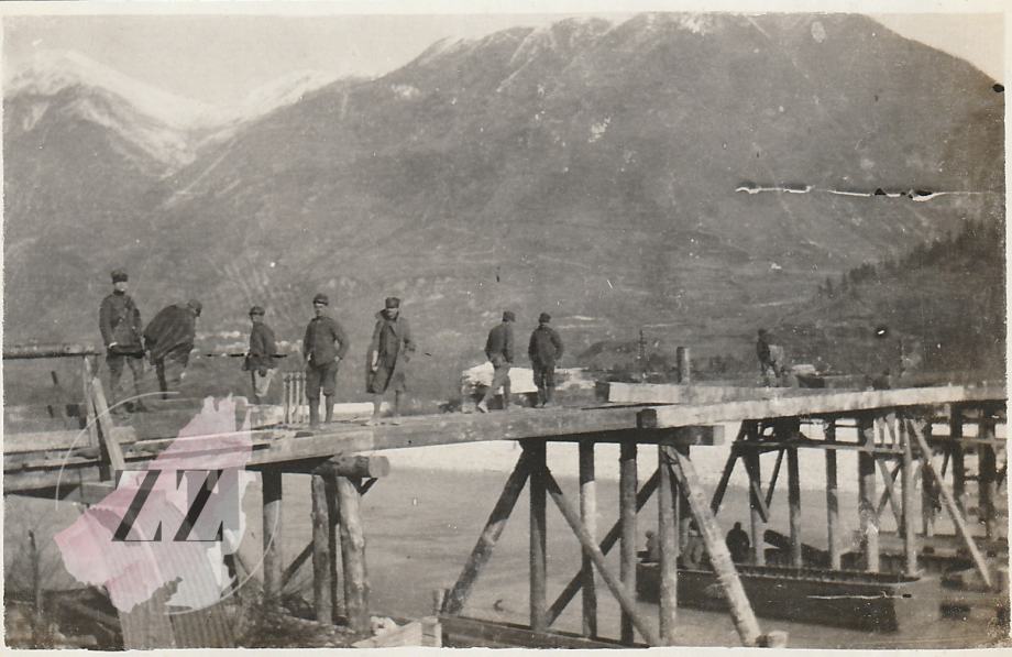 Soška Fronta - Tolmin - Gradnja mostu WW1 (ZZ)