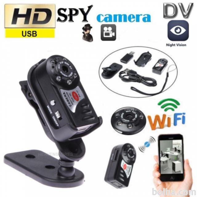 Mini WiFi IP kamera SPY vohunska brezžična varnostna skrita camera HD