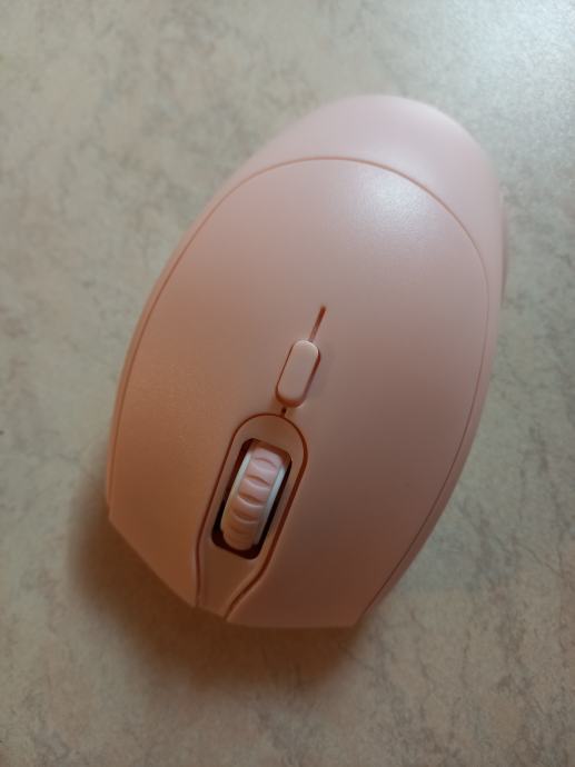 Nova brezžična roza miška 2.4G z USB sprejemnikom