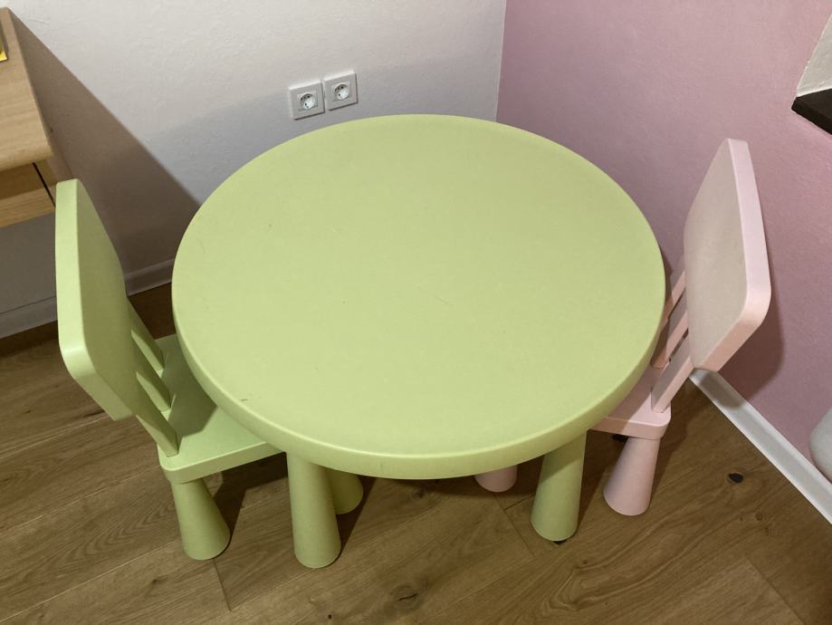 otroška miza in otroški stol IKEA MAMMUT