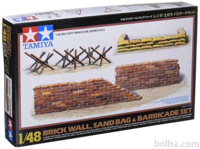 Maketa Brick Wall/Sand Bag/Barricade Set 1/48