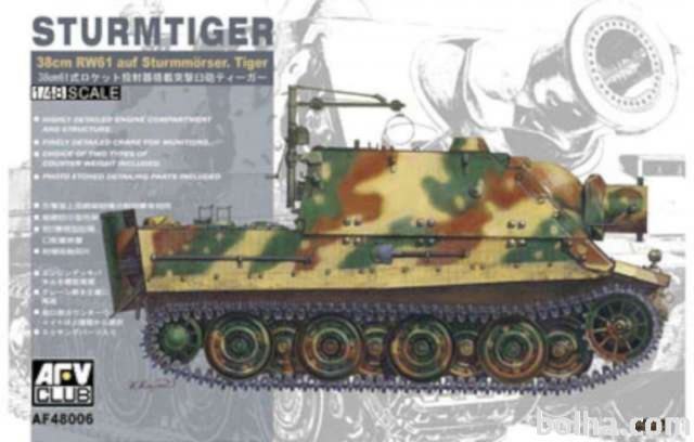 Maketa tank German Sturmtiger 38cm Rw61 Tiger Oklopnjak 1/48 1:48