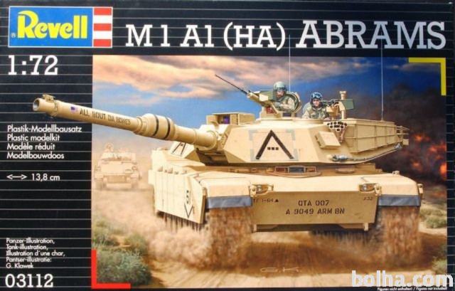 Maketa tank M1A1 (HA) Abrams  1/72 1:72 Oklopnjak