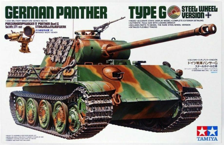 Maketa tank Panther Type G 1/35 1:35 Oklopnjak