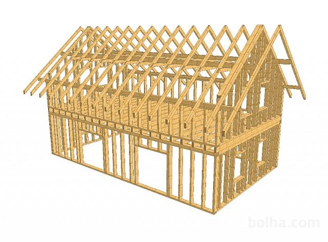 118 Skeletna lesena hiša