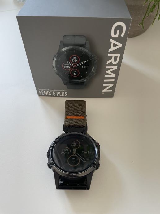 Garmin fenix 5S Plus (discontinued) Silver with Black Band premium GPS smartwatch with 1.4-inch colour display Garmin fenix 5S Plus (discontinued) Silver with Black Band premium GPS smartwatch with 1.4-inch colour display