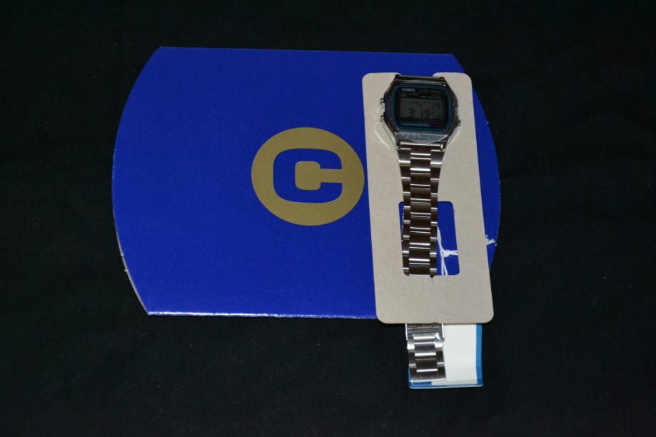 Ročna ura jeklena Casio A158WA-1DF Unisex Vintage 2 leti garancije