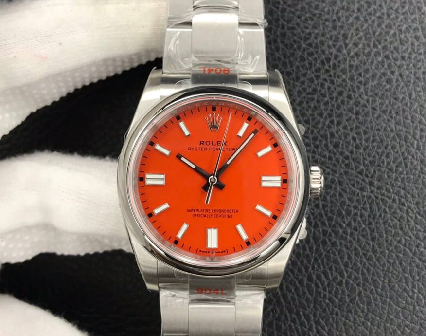 Rolex Oyster Perpetual Coral Red