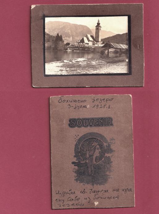 Bohinj 1928 suvenir kartonka