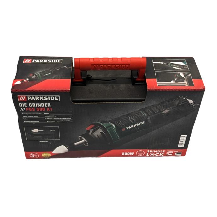 Smerigliatrice Diritta Parkside PGS 500 A1, 500 W, 4.500-30.000 Giri/min, Con Valigetta E Pinze 3,2 E 6 Mm
