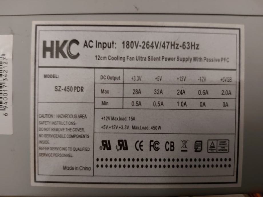 450W HKC napajalnik