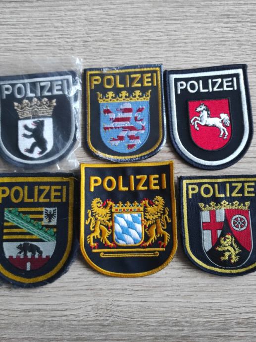 Set našitkov policija Nemčija