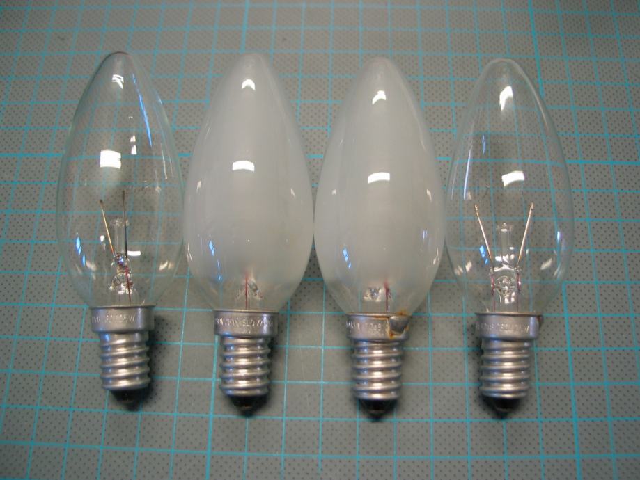 Svečka žarnici E14, 25 W, novi, brezbarvni, prodam