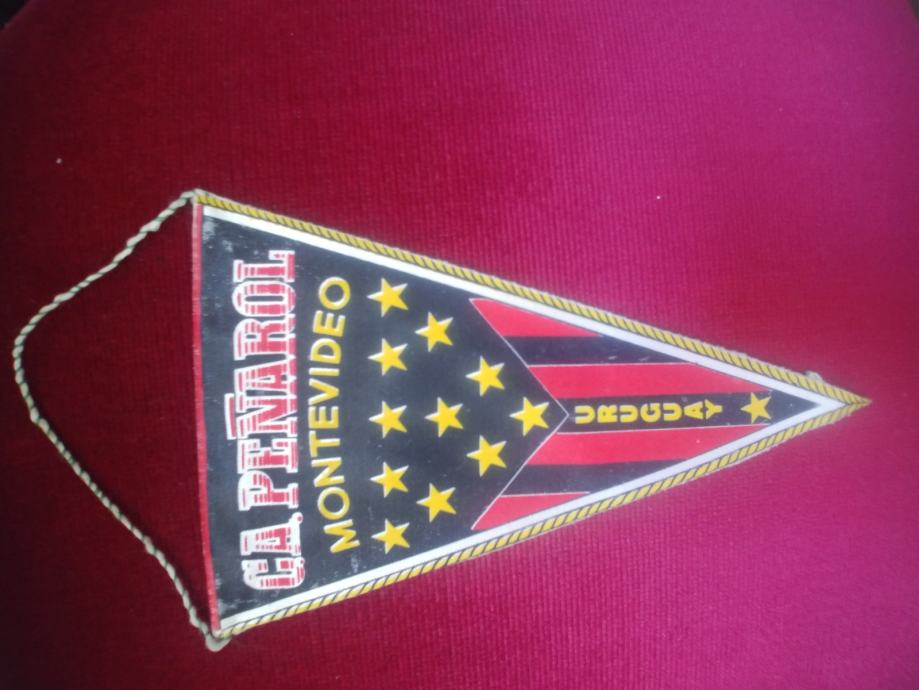 Vintage zastavica nogometni klub Penarol Montevideo, Urugvaj