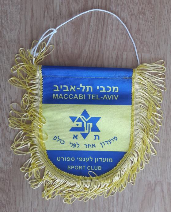 Zastavica Nogometni klub  Maccabi Tel Aviv 24x22 cm