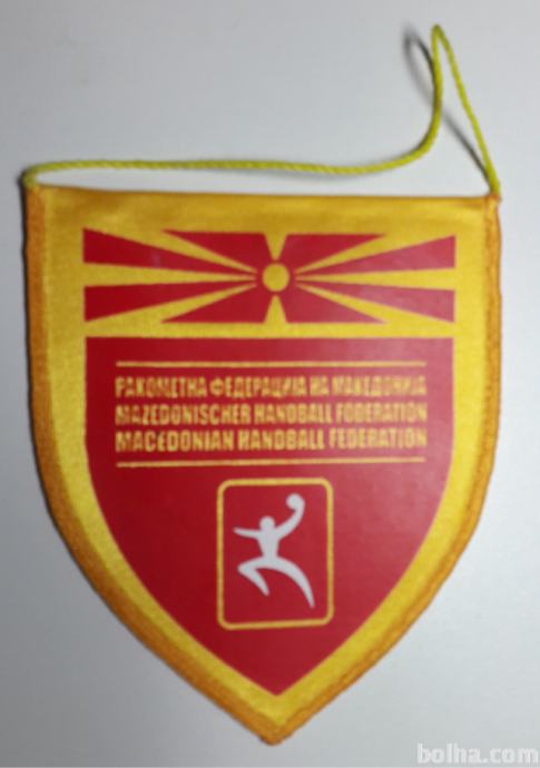 Zastavica Rokometna zveza Makedonije 98x112mm