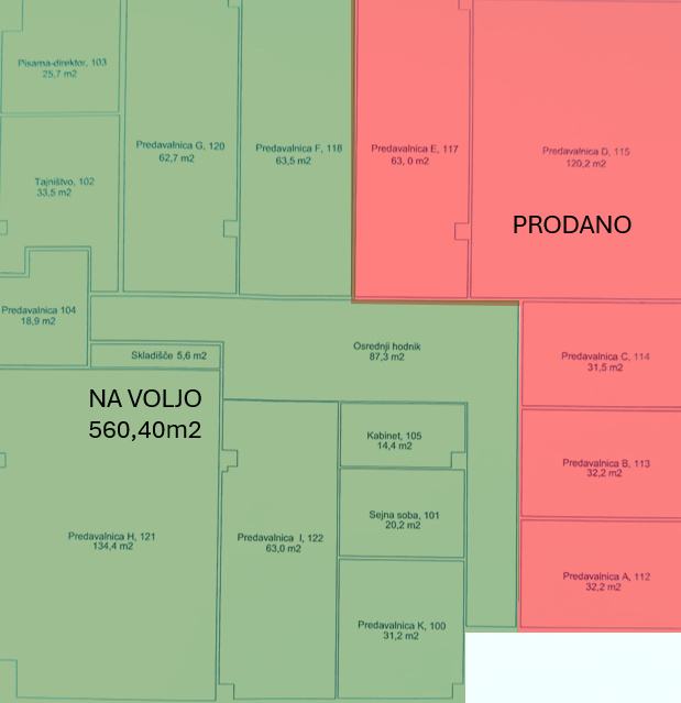 Lokacija poslovnega prostora: Lj-Šiška,  Stegne, 260 m2 (prodaja)