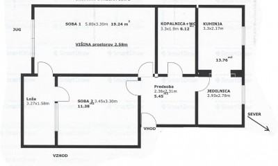 Lokacija stanovanja: Mežica, 56.00 m2 (prodaja)