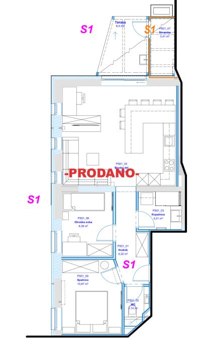 STANOVANJE ŽALEC S1 - PRODANO - 88,8 m2 (prodaja)