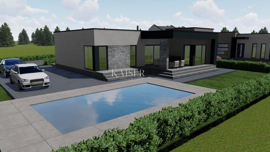 Poreč, Žbandaj - Montažna hiša z bazenom 100 m2 (prodaja)