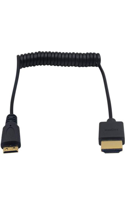 Duttek Cavo HDMI 48 Gbps 2,5 m, ad alta velocità da HDMI2.1 a HDMI, cavo a spirale ultra sottile 8K HDMI 2.1 maschio, supporta 8K a 60Hz, HDR dinamico compatibile con TV