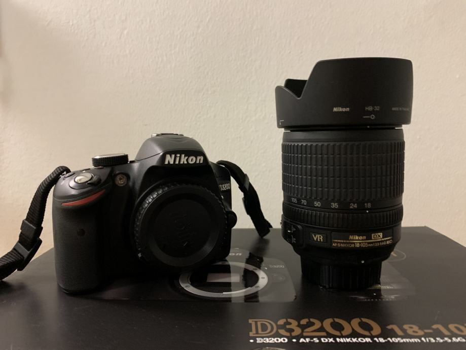 sell cleaner vegetarian Nikon D3200 + objektiv 18 - 105mm + torba