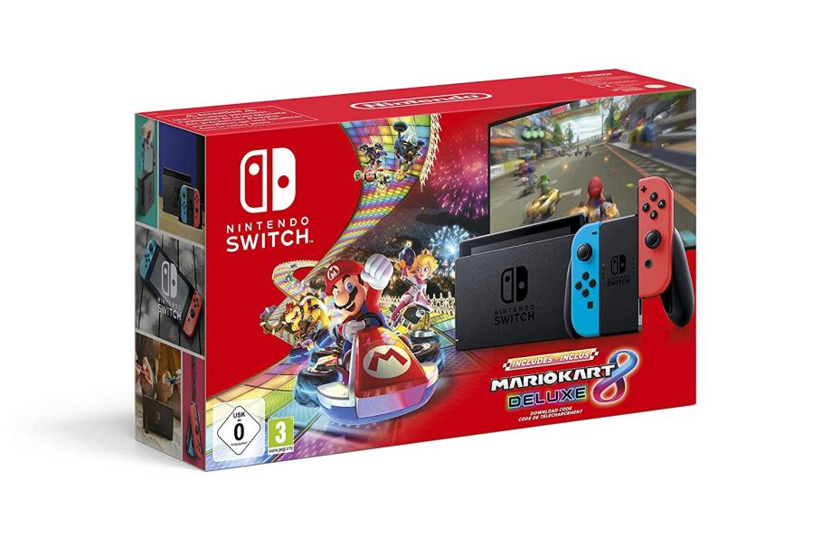 Nintendo Switch Limited Edition + Mario Kart deluxe 8 download koda