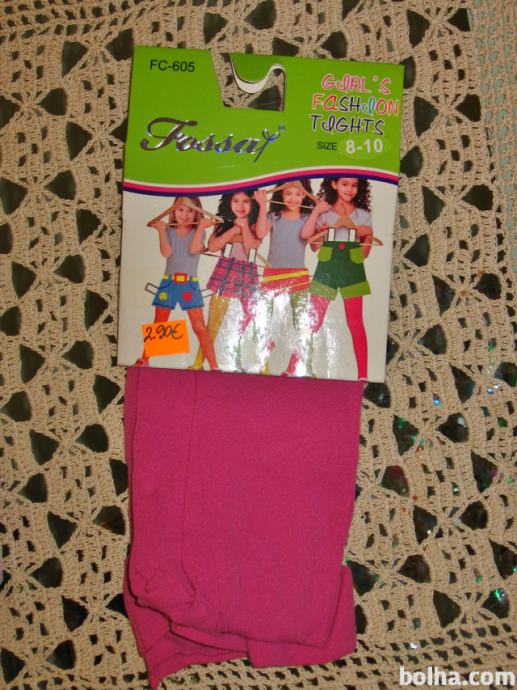 Nove dekliške hlačne nogavice št.8-10 - pink