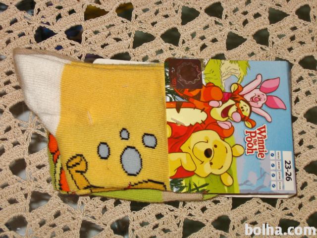 Nove otroške nogavice št.23/26 - Disney,Winnie the Pooh,2p.