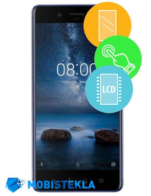Nokia 8 - menjava ekrana in stekla