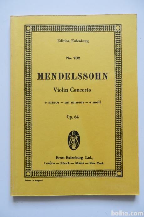 Mendelssohn, Koncert za Violino, e-mol, op. 64