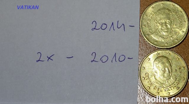 Euro kovanci Vatikan + San Marino + Monako + ostali