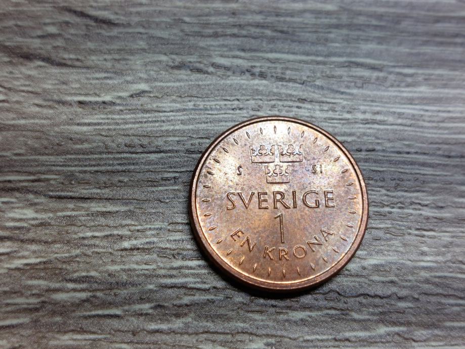 Kovanec-švedska 1 krona 2016