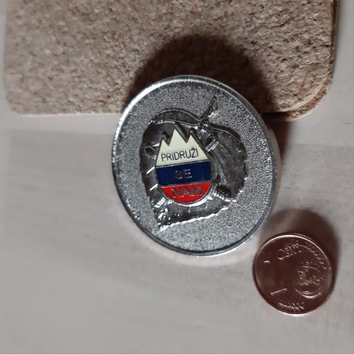 Kovanec velik Slovenska vojska pridruži se nam srebrne barve