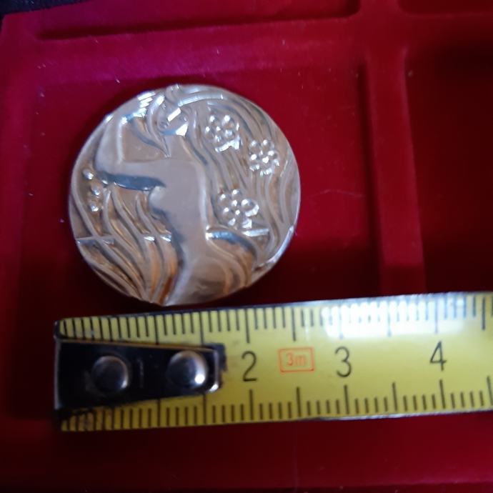 Srebrna medaljica Basel grün 800 čistoča srebra