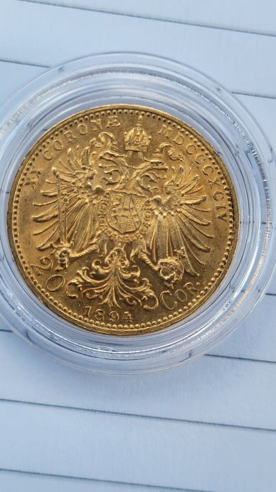 zlatnik 20 corona 1984 stari kov