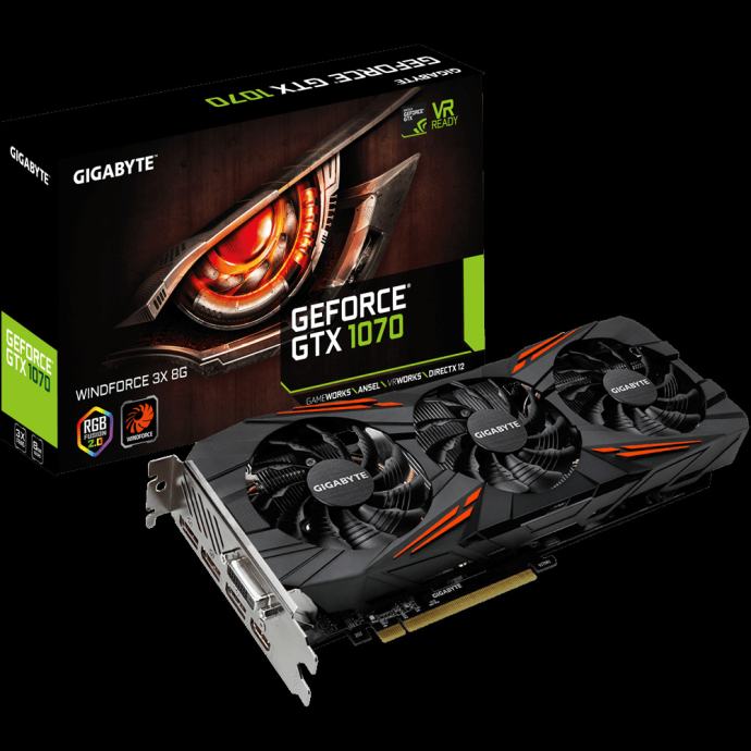 Gigabyte GTX 1070 Windforce 3X 8GB Fan GDDR5 Gaming Grafična K
