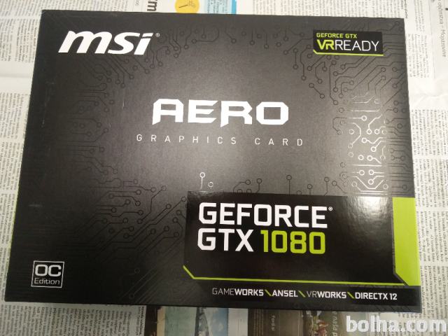 Grafična kartica GPU MSI Aero 8G Geforce GTX 1080