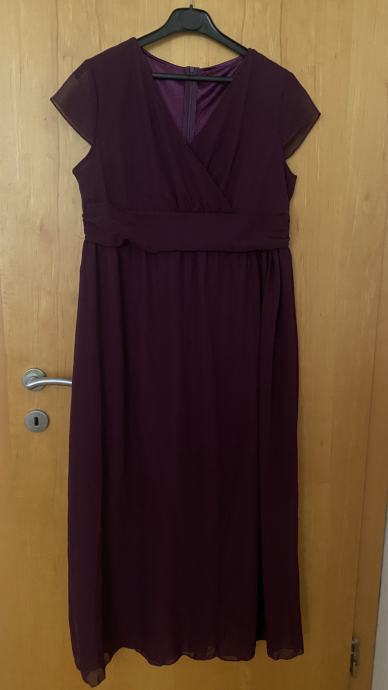dolga vijolična poletna obleka XL